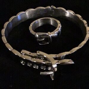 Stainless steel bracelet ring jewelry estate set lot new HSN